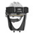 Side view of the Powercap® Infinity® PAPR model CEA646-000-100 in white, showing the right profile with a clear face shield, integrated filters, and visible control buttons on the side